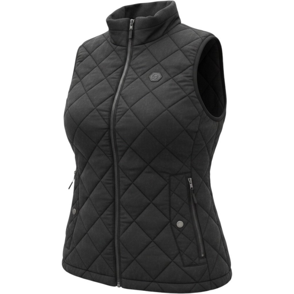 GOTO3I Heated Quilted Vest Womens Medium Black Excellent Battery Included Puffer